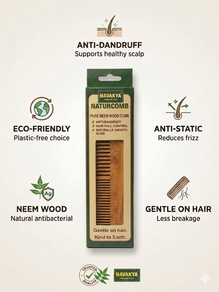 Double-Sided Neem Wood Comb